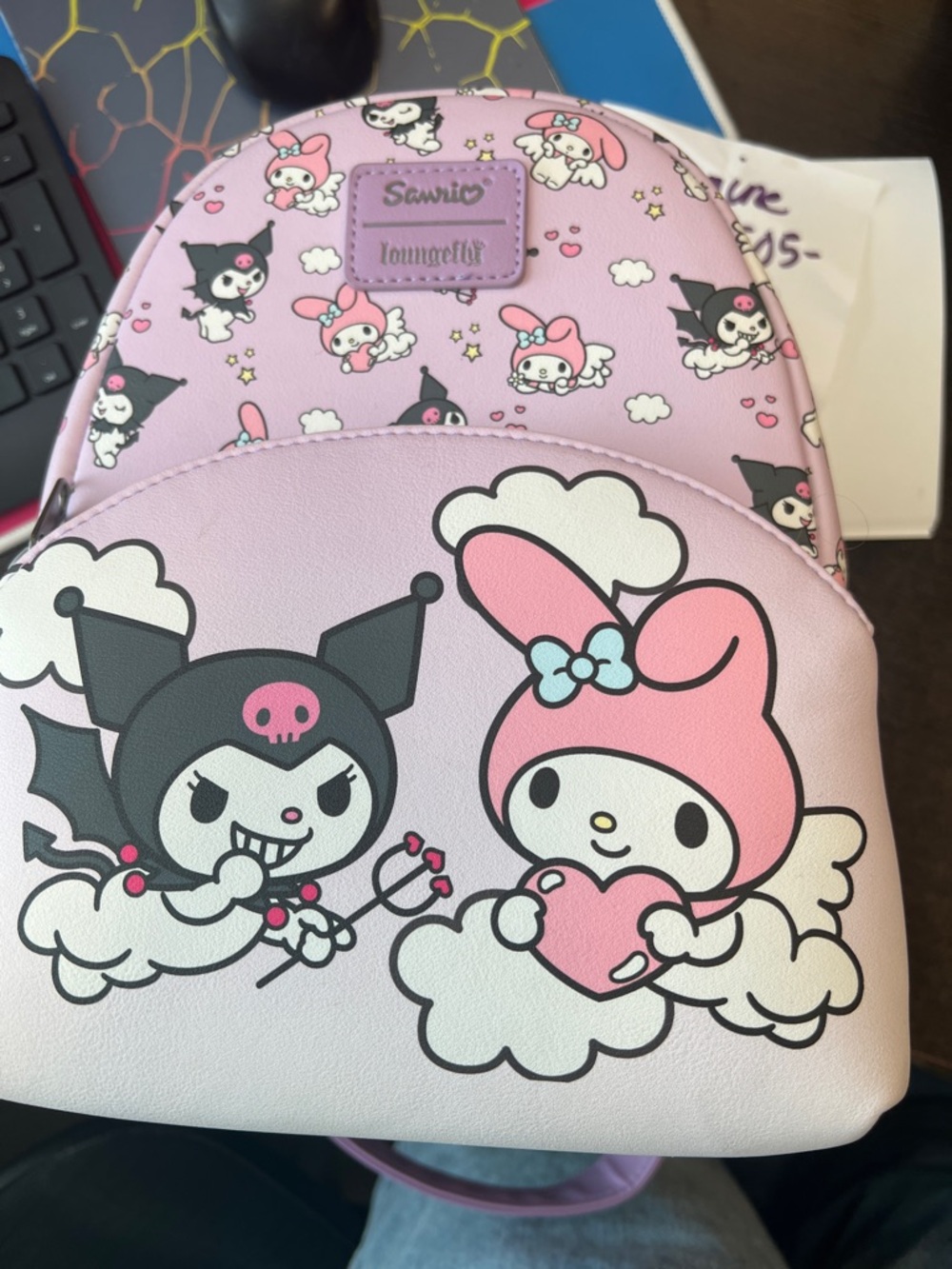 Loungefly Sanrio My Melody & Kuromi Mini Backpack - Pink & Black
